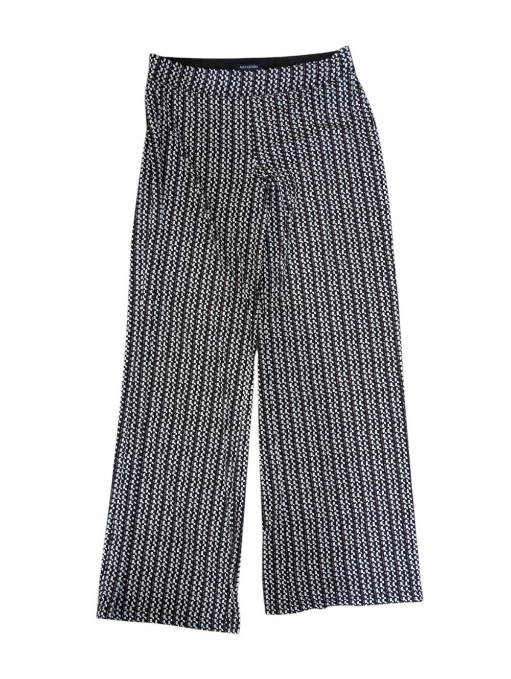 Max Edition Printed Geometric Wide Leg Elastic Pull On Pants Large